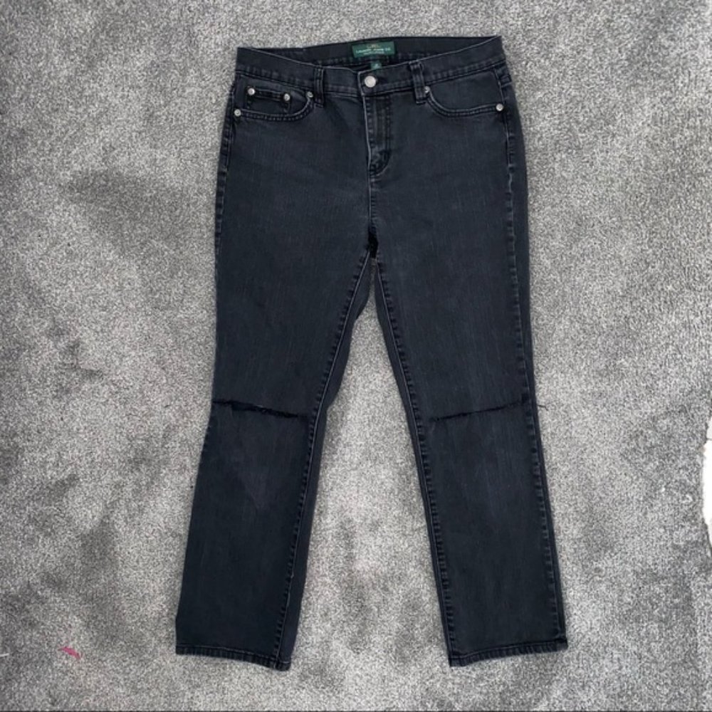 Ralph Lauren Black Denim Jeans Women’s Sz 10